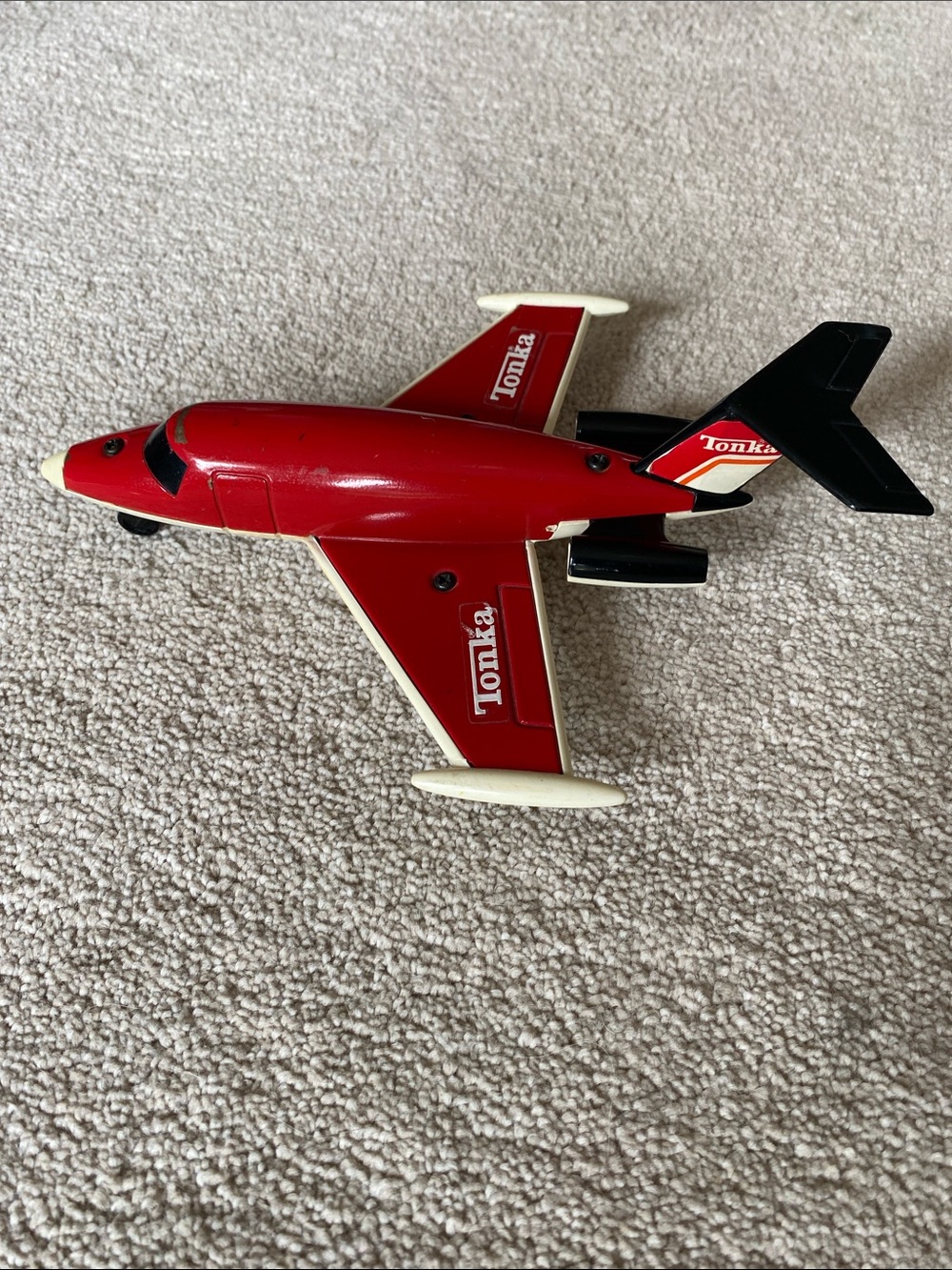 1979 Tonka Toy Plane Red Lear Jet